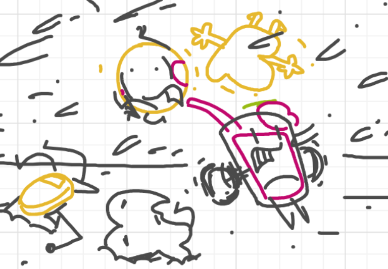 A panel from I've Been Everywhere, Man, episode nine of the Board Boards object show by Furretwalk/WalkingFurret.